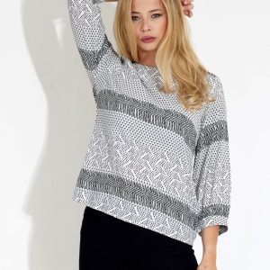 MALENA BLUS - Wht pattern
