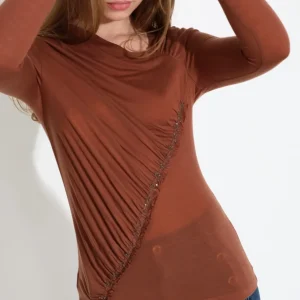 JERSEY TENCEL T-SHIRT 03753 - Brun