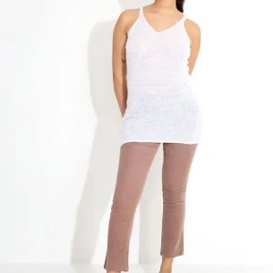 LINEN TANK 09574 - Vit