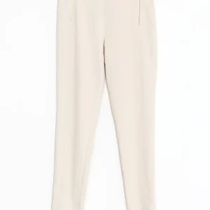 SLIM TROUSERS CADY STRETCH - Beige