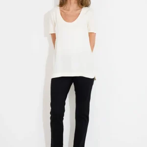 KIMMIN SNAKE JACQUARD TEE - Off white
