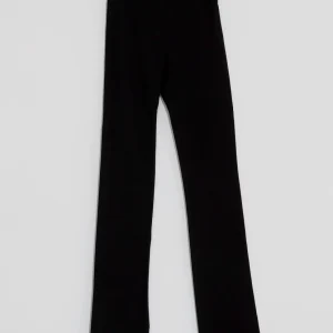 LEX GABARDINE STR TROUSERS - Svart