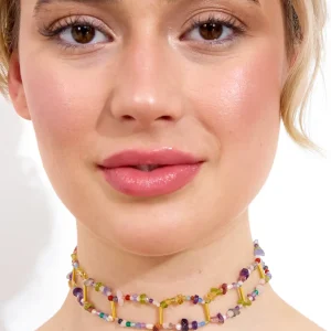 YRSA CHOKER NECKLACE HALSBAND - Chakra Guld