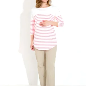 MAMMA-TRÖJA - Pink Off White Randig