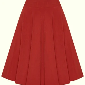 1950-tals swingkjol - rostfärgad linen