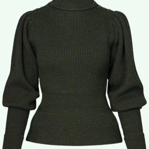 Edwardian Cycling Sweater - pine merinoull