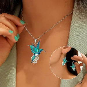 Vera™ | Kolibrihalsband med örhängen
