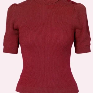 The Top Drawer Top - Pomegranate merinoull
